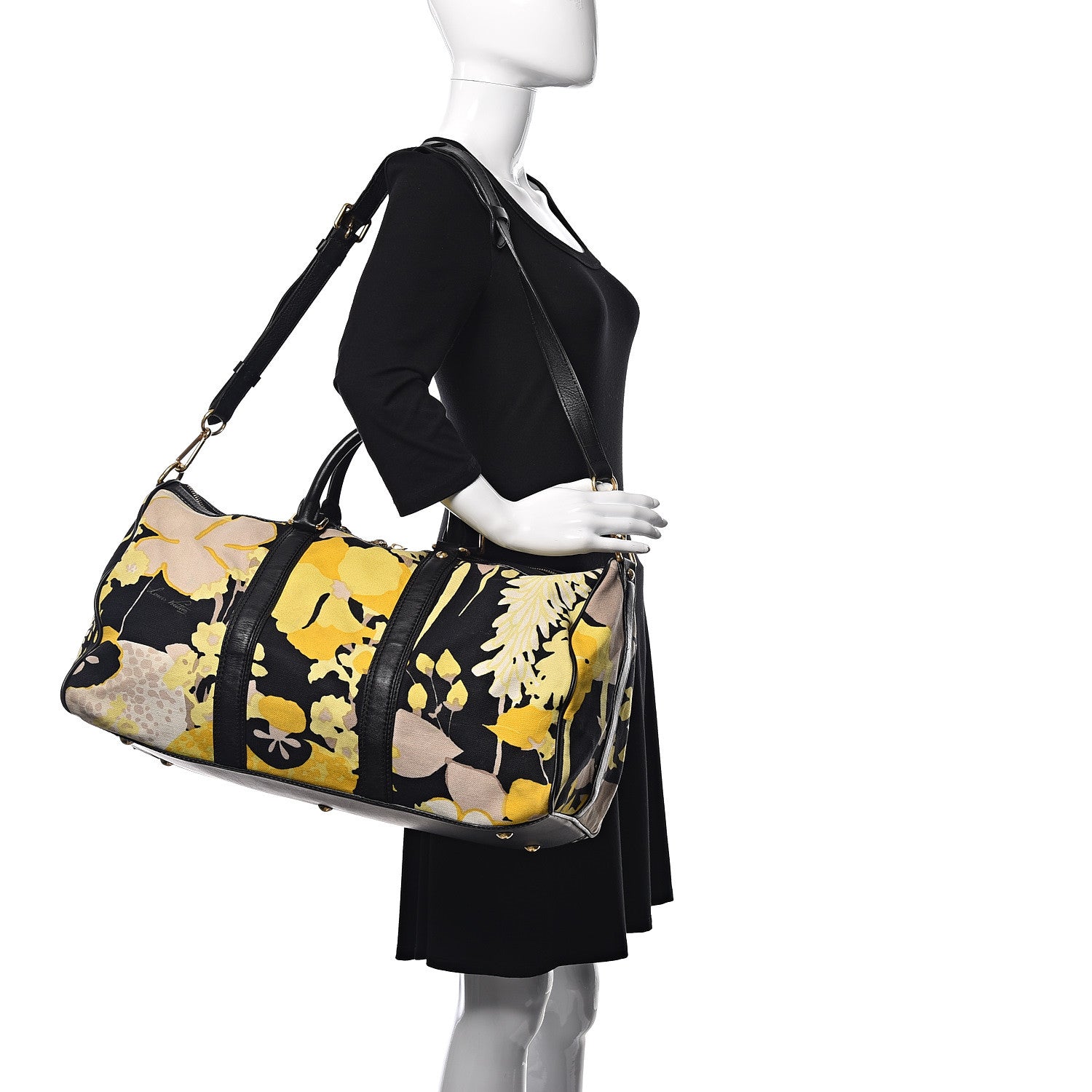 Louis Vuitton Canvas Floral Canwan Keepall Bandouliere 50 2 of 16