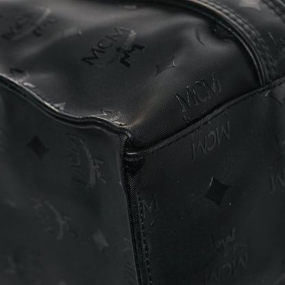 MCM Monogram Coated Canvas Tote Bag Black 8 of 15