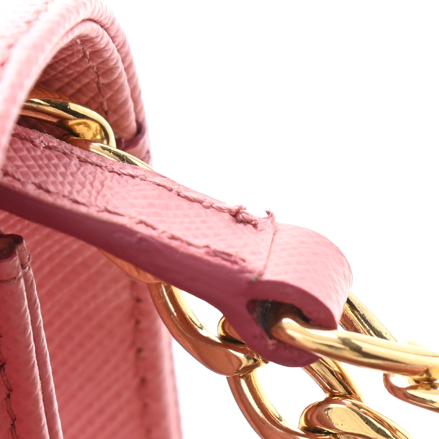 Prada Saffiano Lux Chain Wallet Petalo 12 of 14