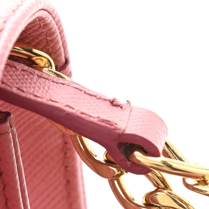 Prada Saffiano Lux Chain Wallet Petalo 12 of 14