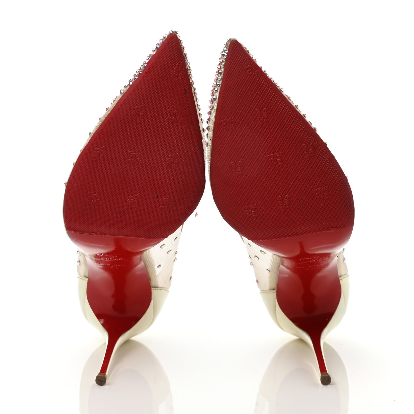 Patent Crystal Strass Follies 100 Pumps 41