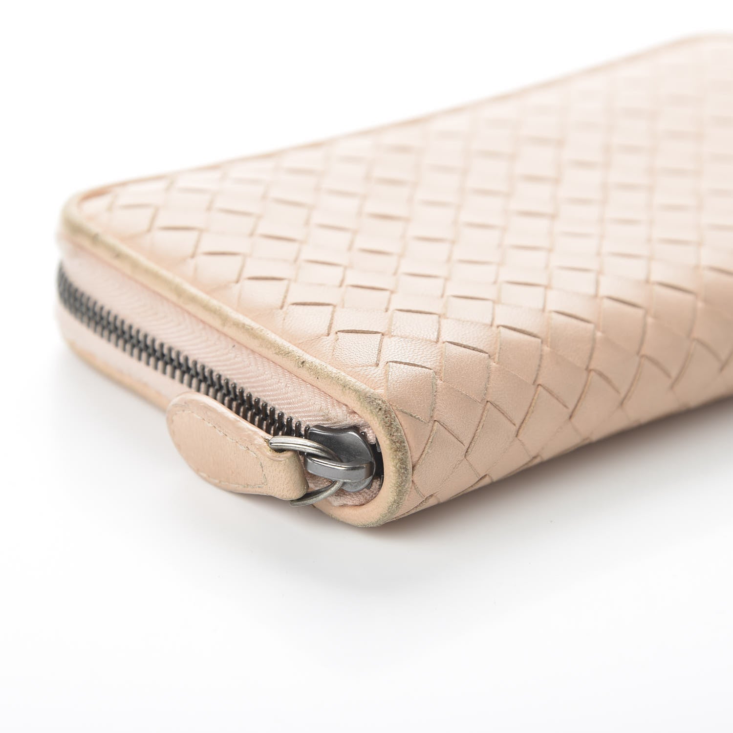 Bottega Veneta Nappa Intrecciato Zip Around Wallet Mink 6 of 13