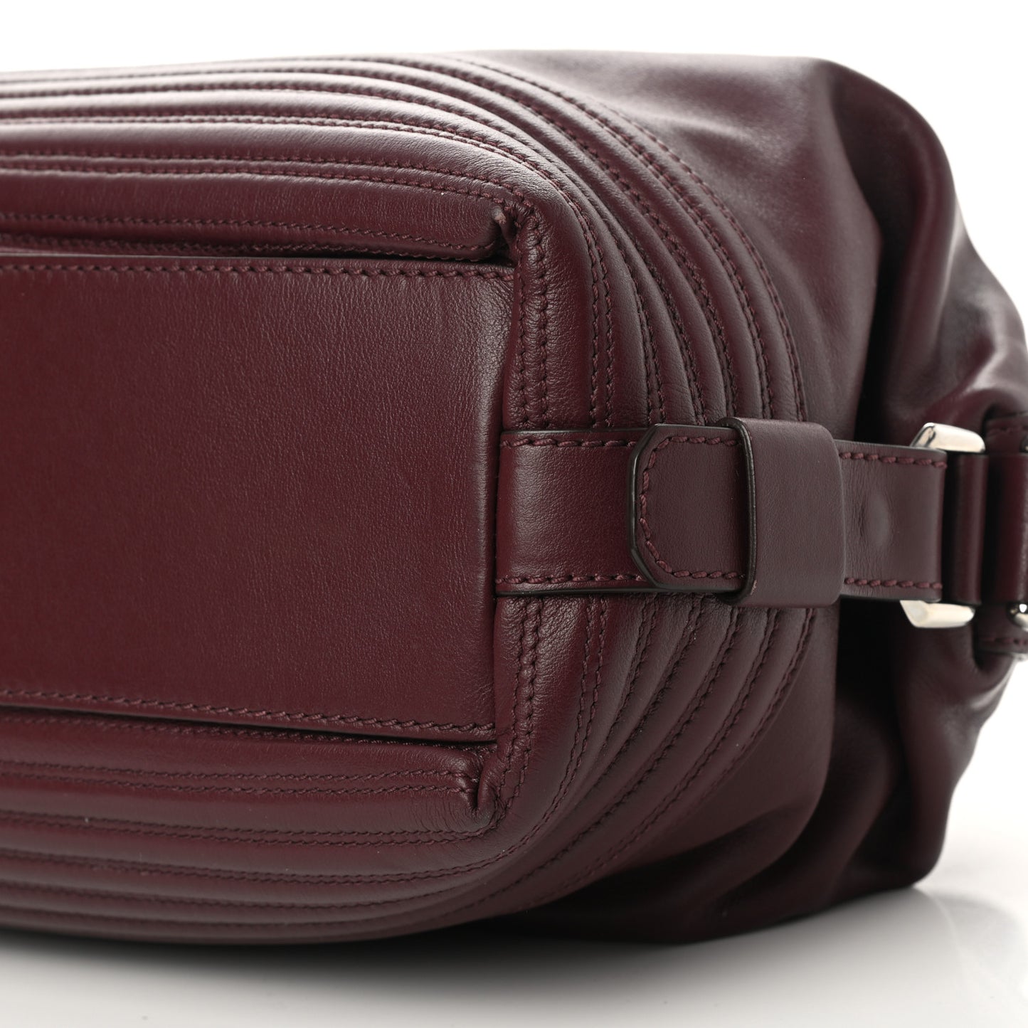 Waxy Grained Calfskin Small Nightingale Oxblood