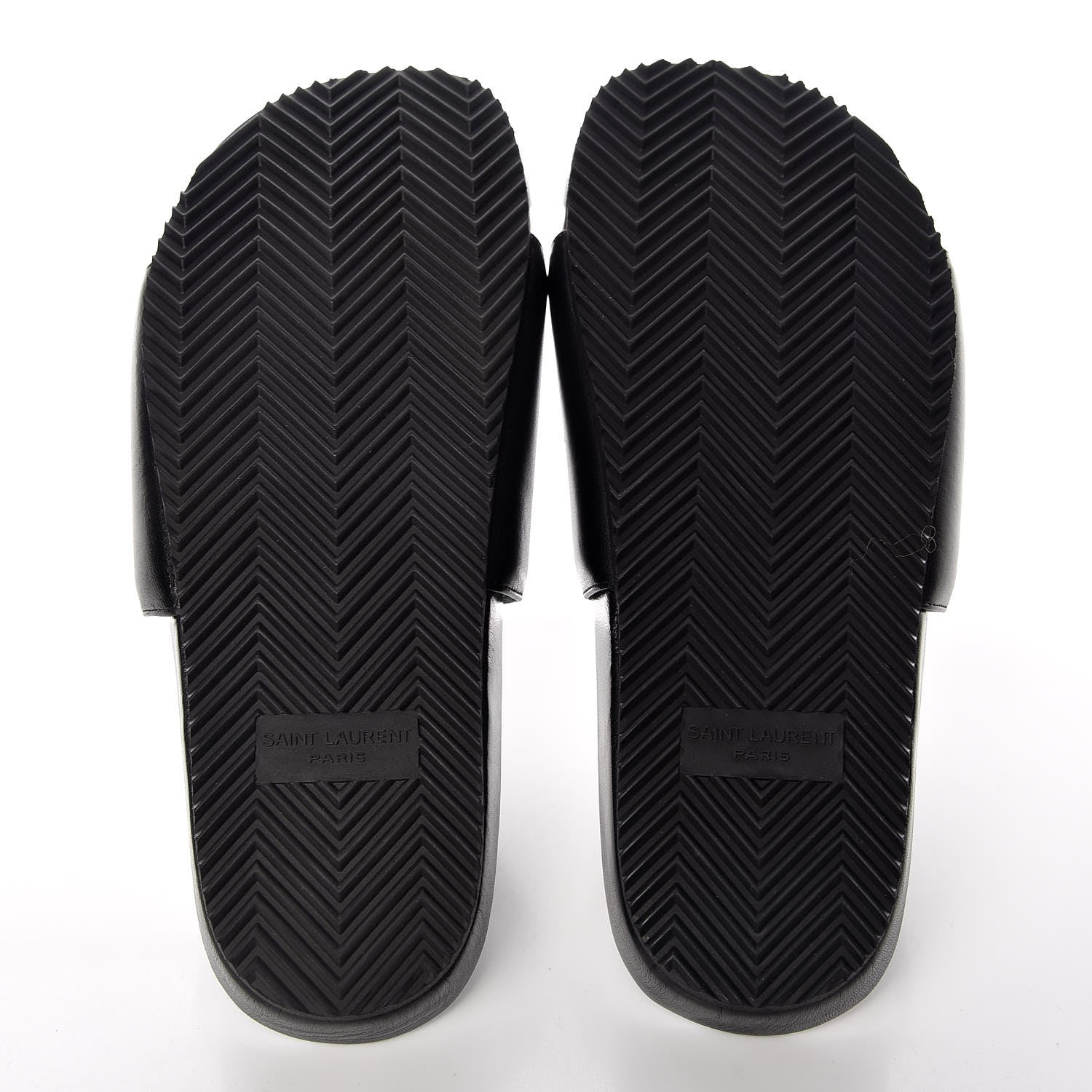 Saint Laurent Lambskin Joan Slide Sandals 35.5 Black 5 of 9