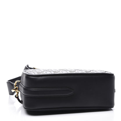 Fendi Vitello Century F is Fendi Bi-Color FF 1974 Embossed Camera Case Maya Black 3 of 11