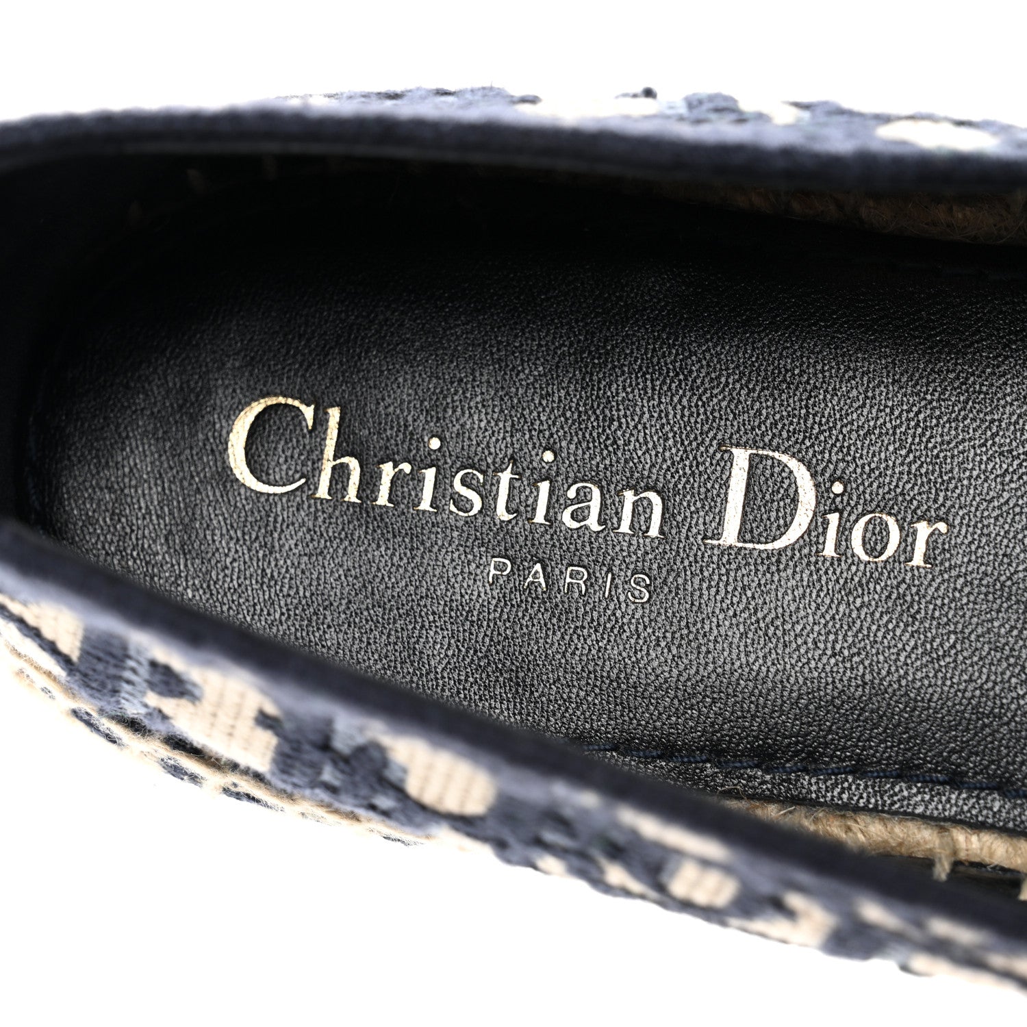 Christian Dior Oblique Embroidered Granville 15mm Espadrilles 37.5 Deep Blue 7 of 8