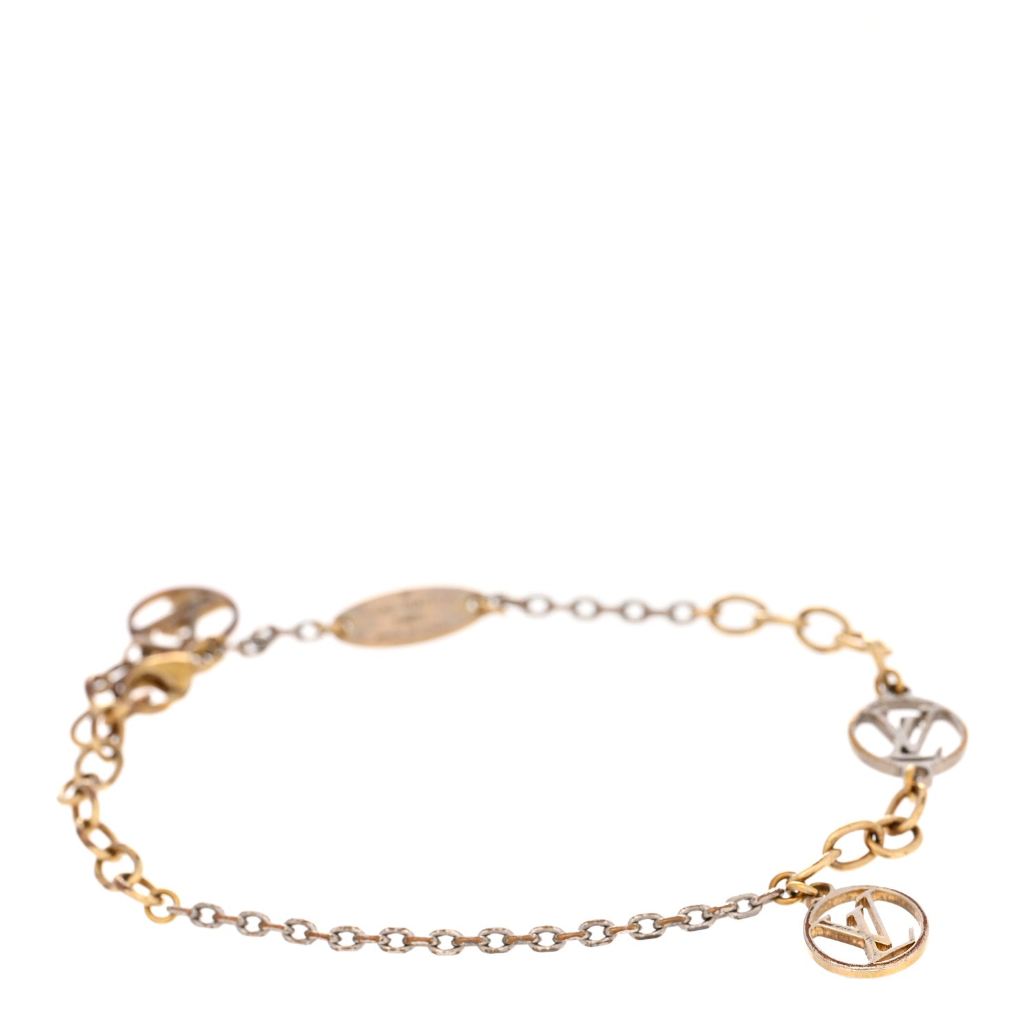 Louis Vuitton Logomania Bracelet Silver Gold 1 of 5