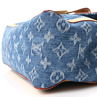 Louis Vuitton Denim Monogram Dauphine Soft GM Blue 9 of 9