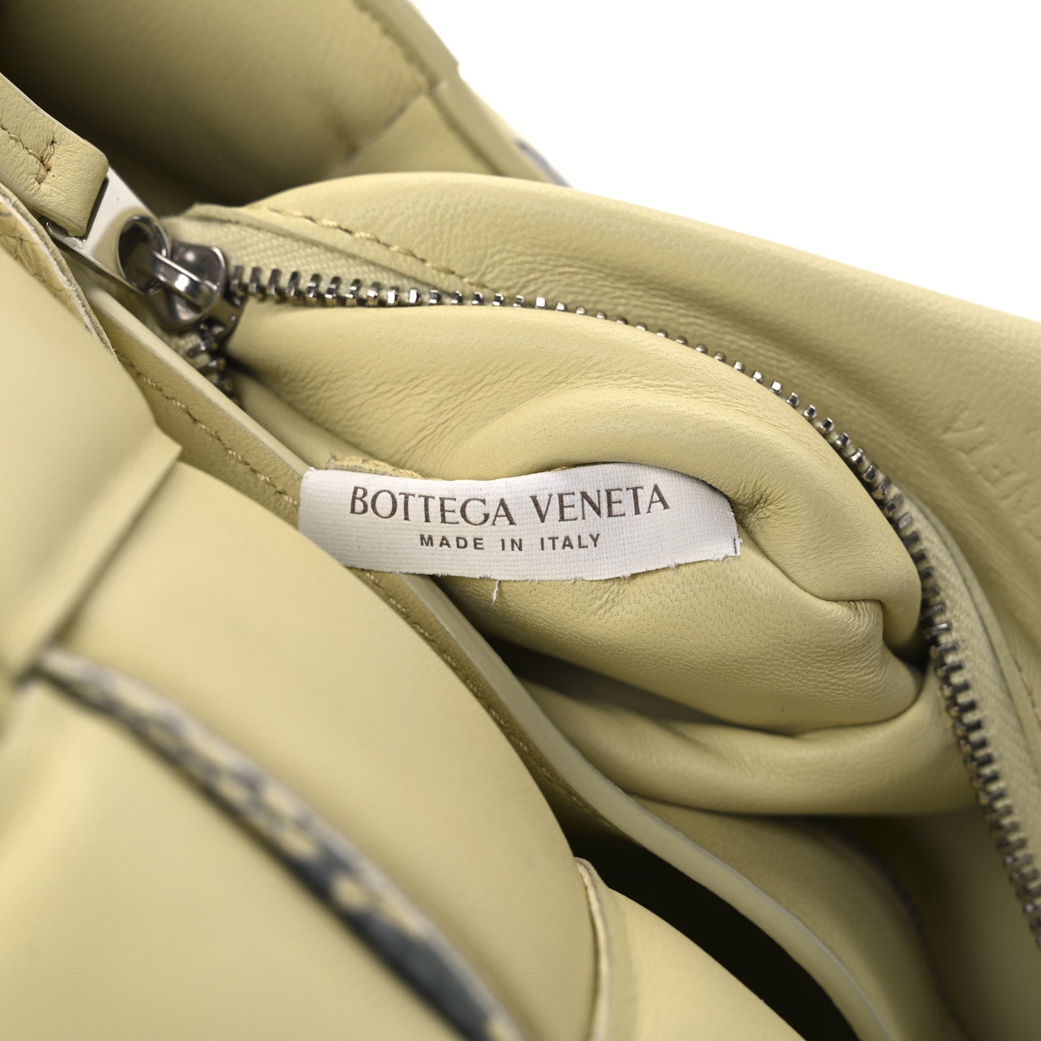 Bottega Veneta Goatskin Python Embossed Padded Cassette Crossbody Bag Kiwi Black Silver 7 of 11