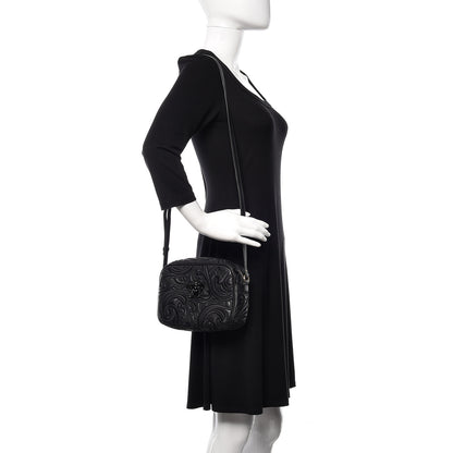 Versace Nappa Embroidered Baroque Palazzo Camera Bag Black 2 of 9