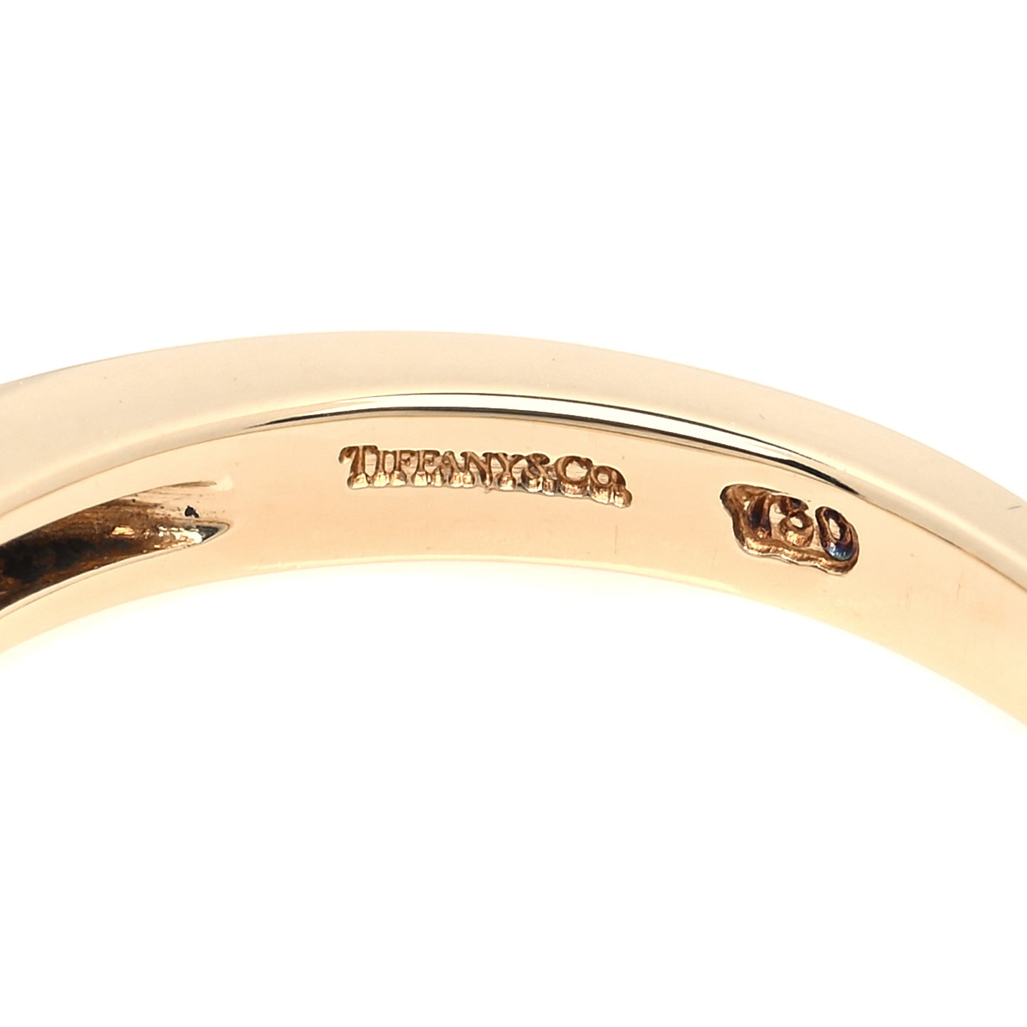 18K Yellow Gold Diamond Blue Sapphire 3mm Band Ring 50 5.5