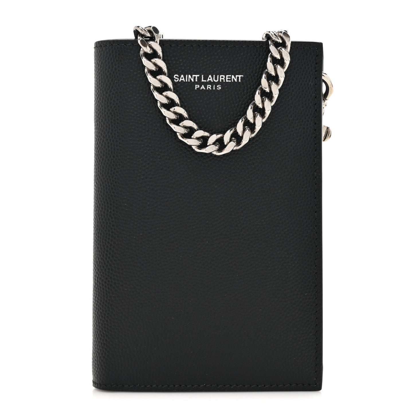 Grain De Poudre North South Chain Wallet Black