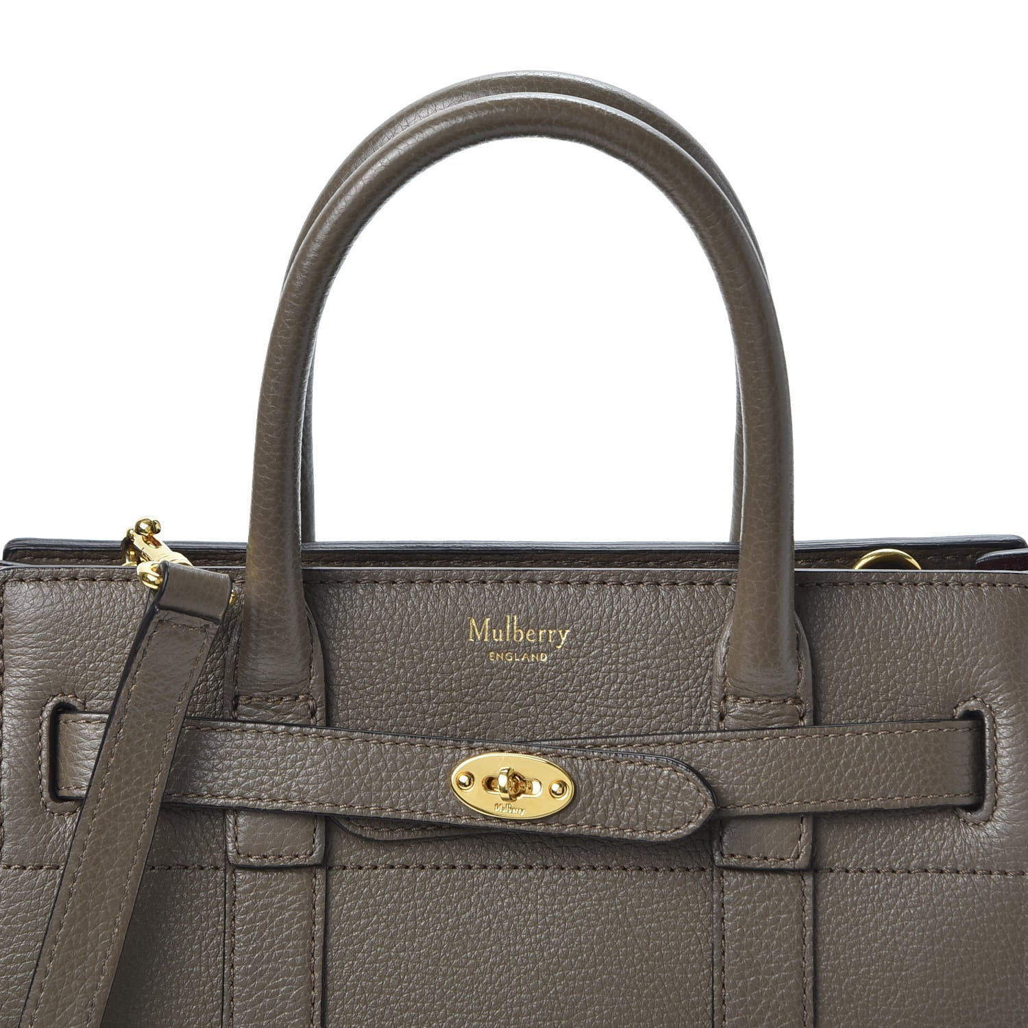 Mulberry Small Classic Grain Mini Zipped Bayswater Solid Grey 8 of 8