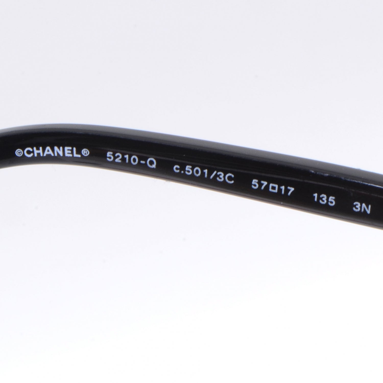Chanel Acetate Lambskin Chain Square Sunglasses 5210-Q Black 4 of 5