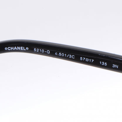 Chanel Acetate Lambskin Chain Square Sunglasses 5210-Q Black 4 of 5