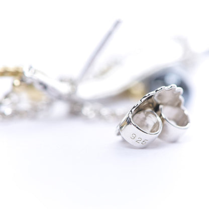 John Hardy X Adwoa Aboah Sterling Silver Tourmaline Pyrite Hematite Classic Chain Single Ear Cuff 3 of 4