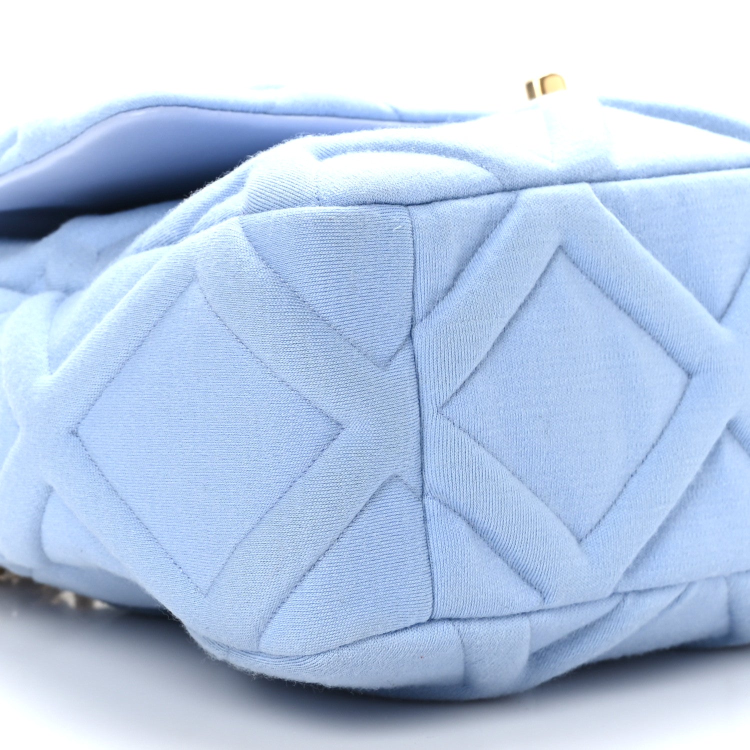 Chanel Jersey Lambskin Quilted Large Chanel 19 Flap Light Blue 8 of 9