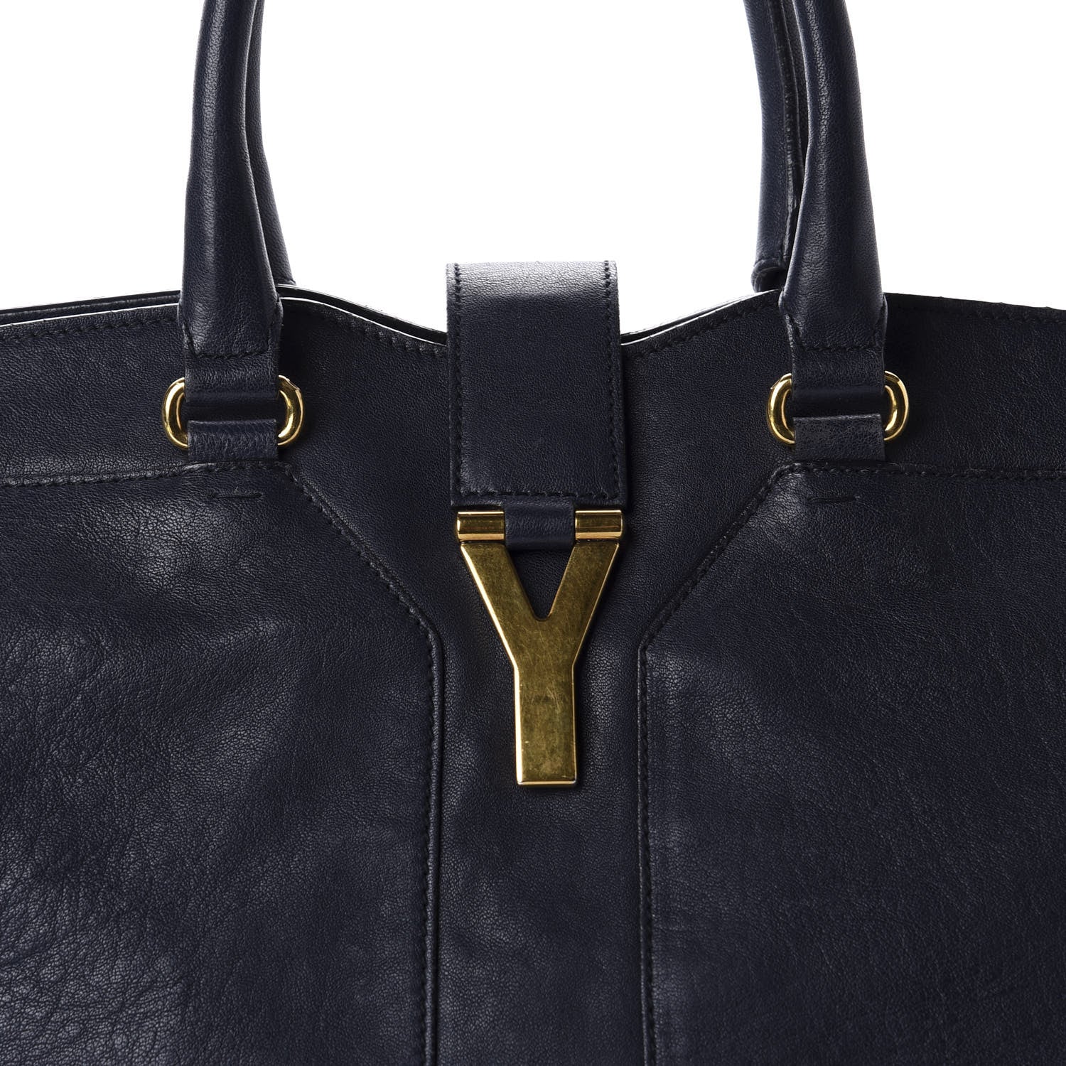 Saint Laurent Sheepskin Medium Cabas ChYc Navy 11 of 11