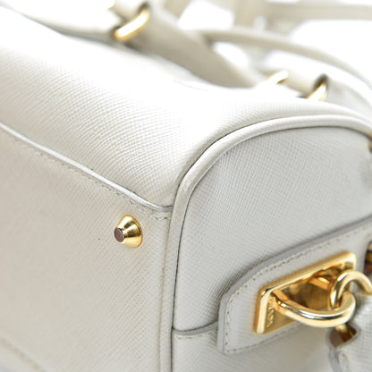 Prada Saffiano Lux Mini Top Handle Crossbody Talco 11 of 18