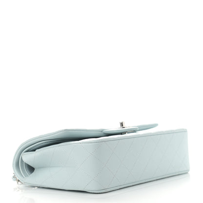 Chanel Caviar Quilted Medium Double Flap Light Blue 4 of 11