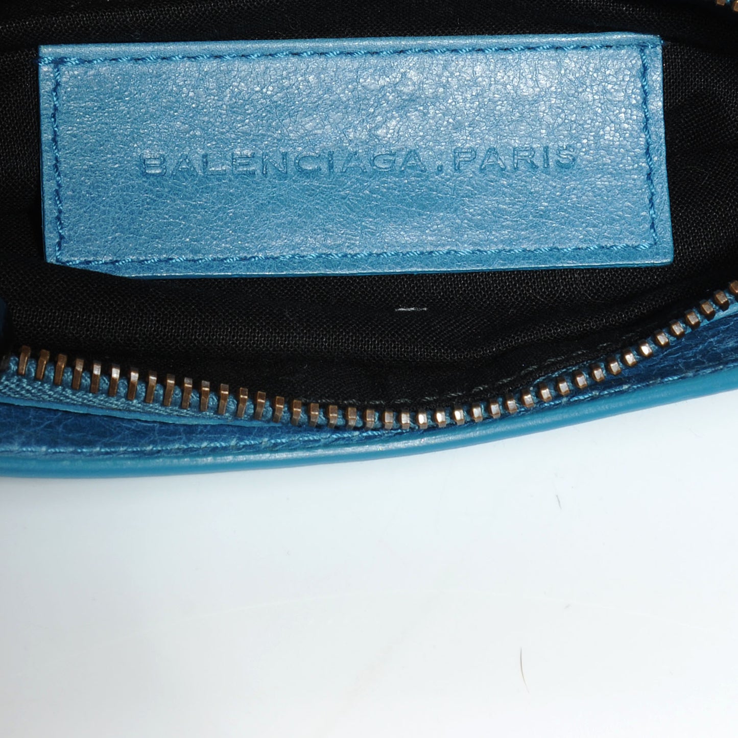 Chevre Porte Toilette Makeup Clutch Turquoise