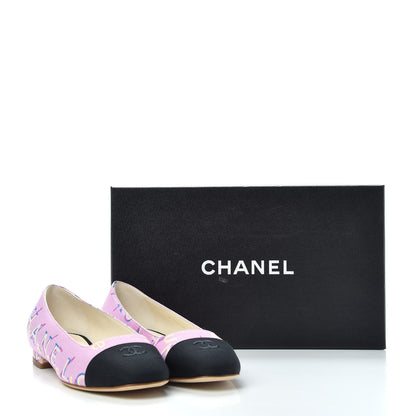 Chanel Fabric Grossgrain CC Flats 35.5 Pink Black 11 of 11