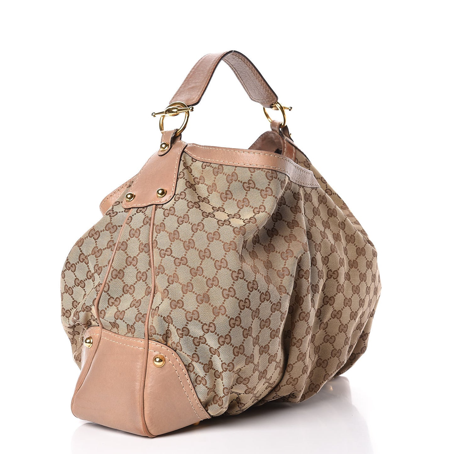 Monogram Large Jockey Hobo Beige