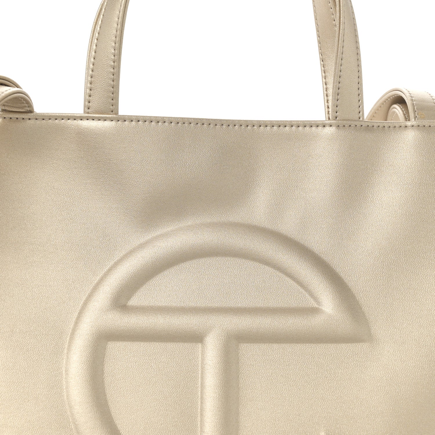 Telfar Metallic Vegan Leather Medium Shopping Bag Gold 7 of 11