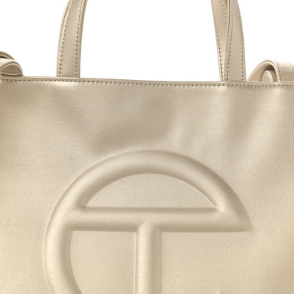 Telfar Metallic Vegan Leather Medium Shopping Bag Gold 7 of 11