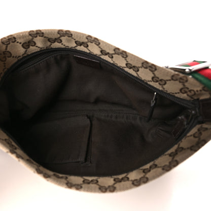 Gucci Monogram Web Small Flat Messenger Crossbody Dark Brown 5 of 9