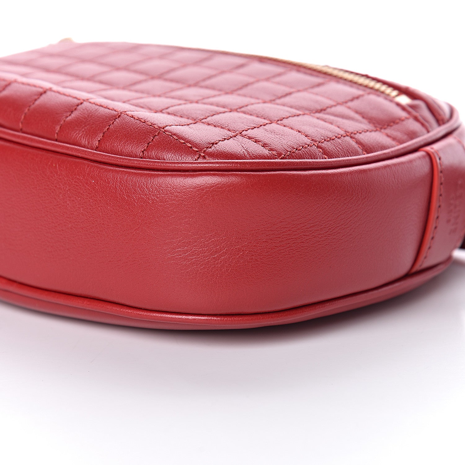 Celine Calfskin Quilted Small C Charm Bag Red 10 of 11