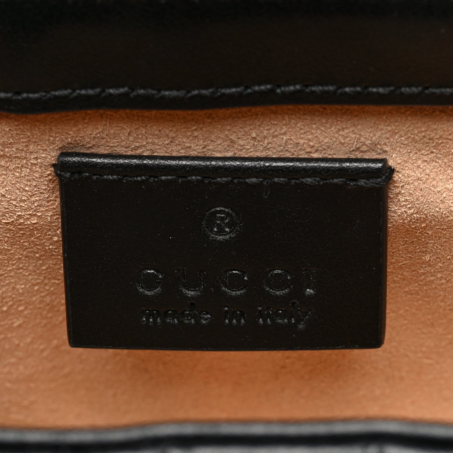 Gucci Calfskin Matelasse Aria Super Mini GG Marmont Shoulder Bag Black 6 of 10