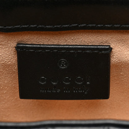 Gucci Calfskin Matelasse Aria Super Mini GG Marmont Shoulder Bag Black 6 of 10