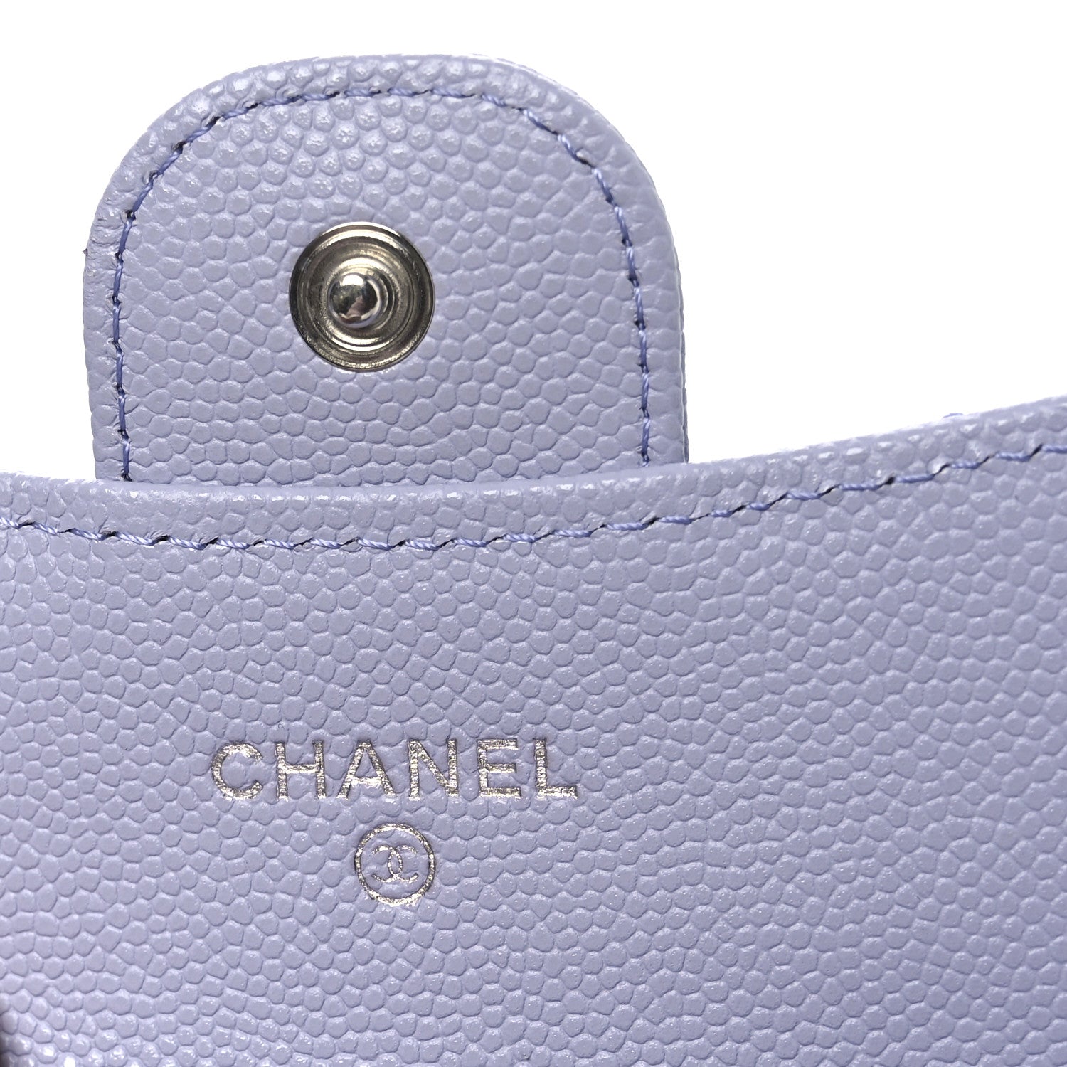 Chanel Caviar Quilted Flap Card Holder Wallet Light Purple 6 of 8