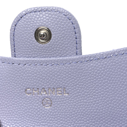 Chanel Caviar Quilted Flap Card Holder Wallet Light Purple 6 of 8