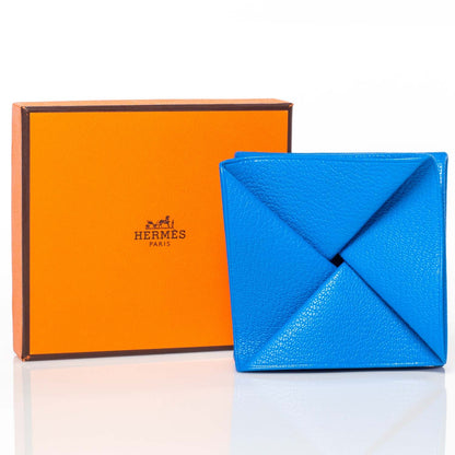 Hermes Chevre Zulu Coin Purse Bleu Hydra 7 of 7
