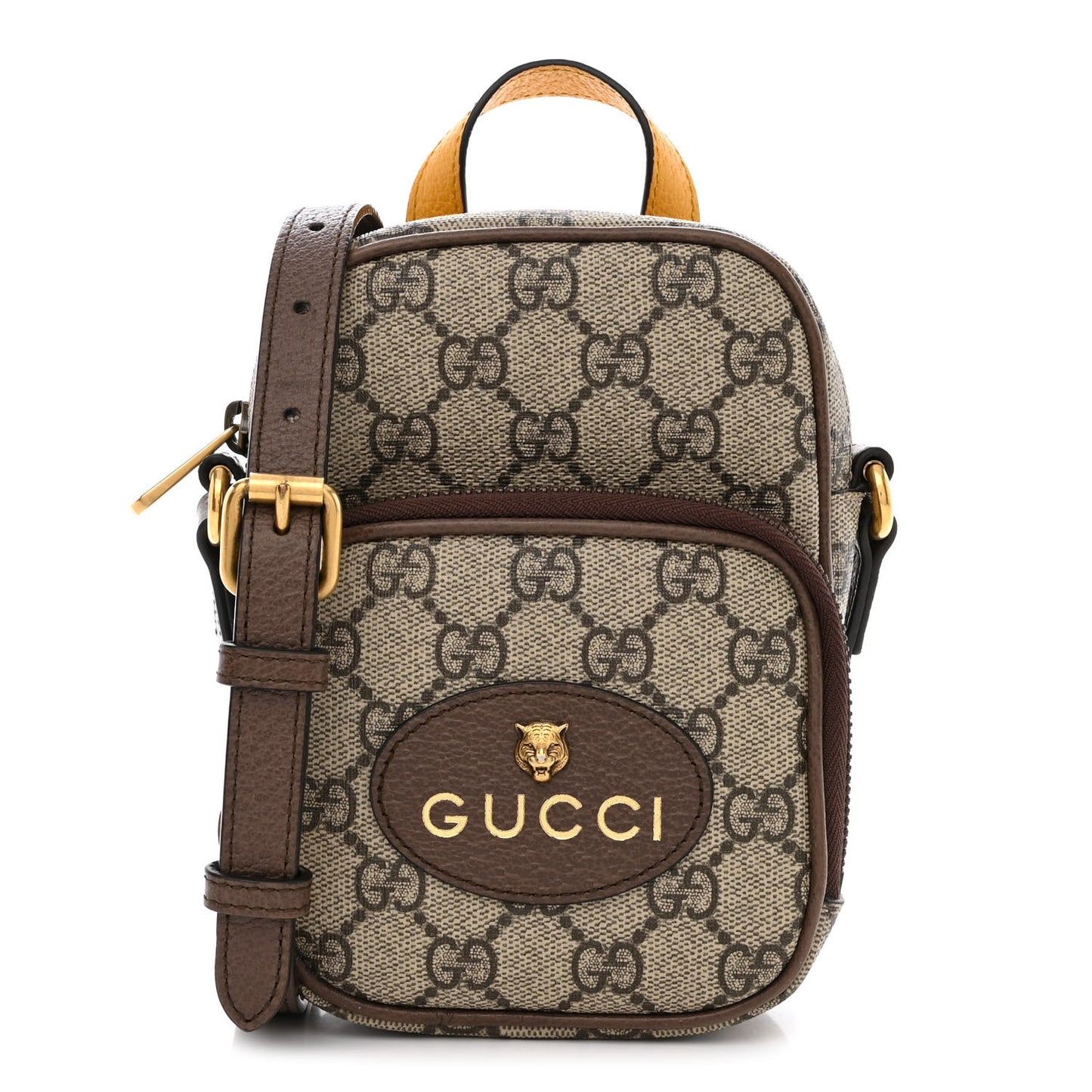 GG Supreme Monogram Mini Neo Vintage Double Zip Messenger Bag Beige New Acero Crop