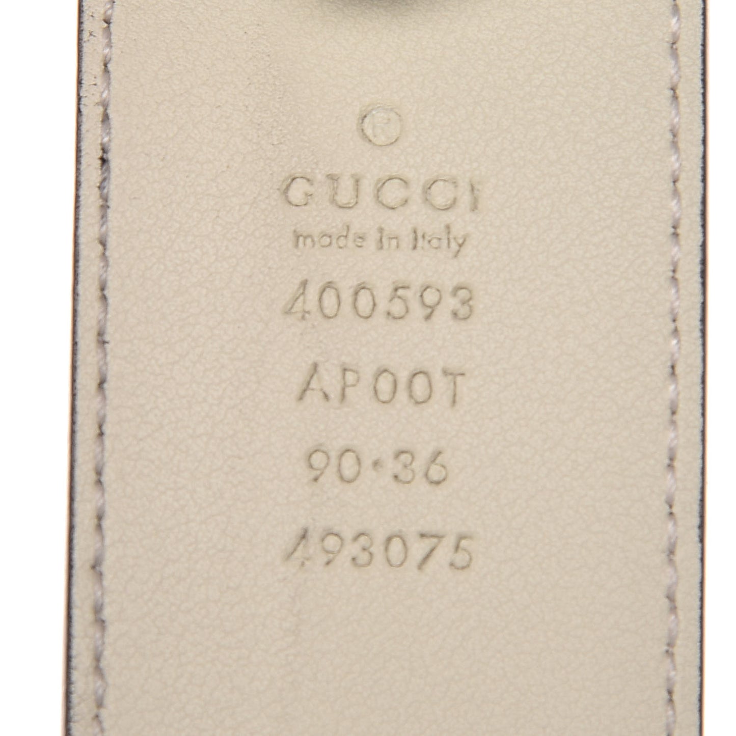 Calfskin Double G 40mm Belt 90 36 Mystic White
