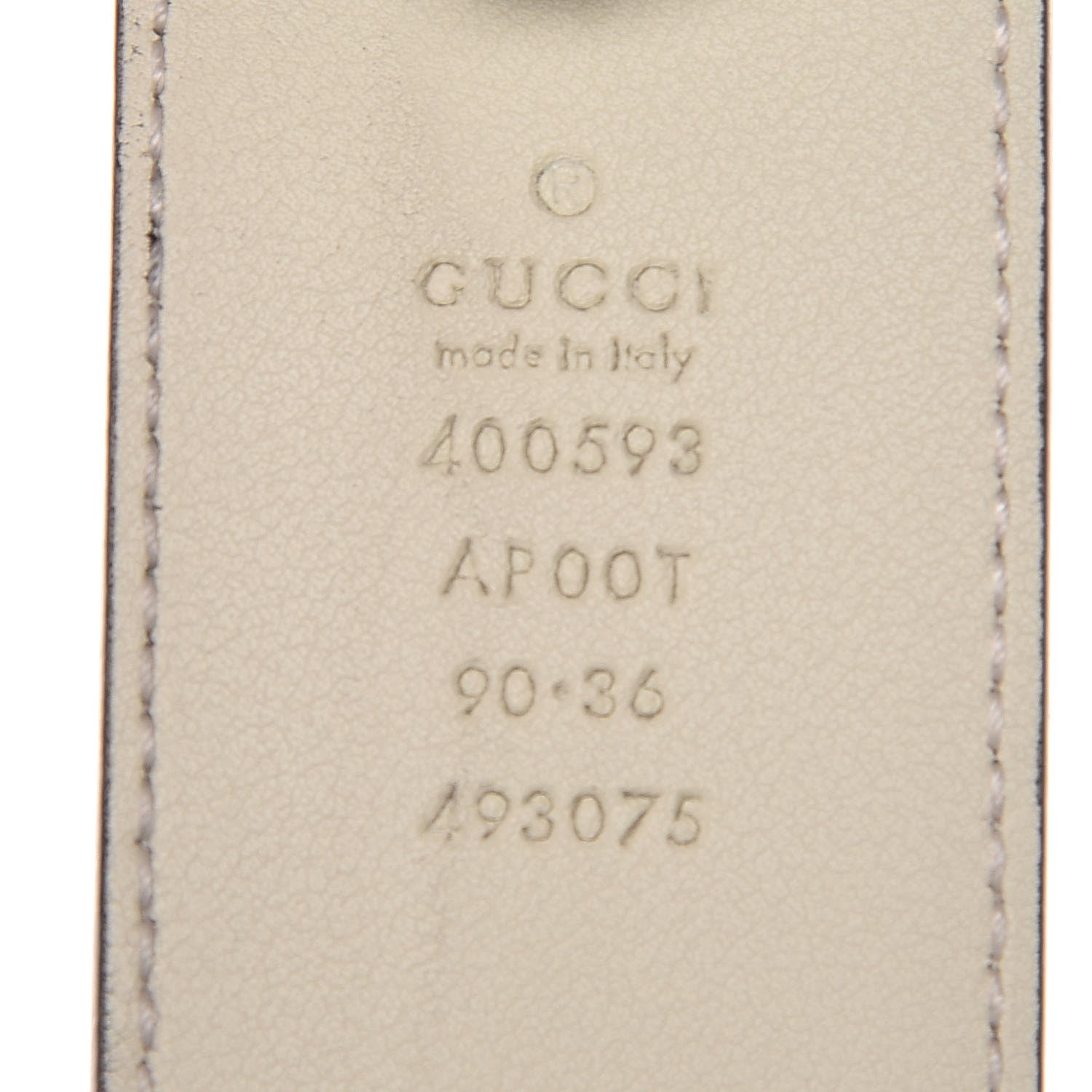 Gucci Calfskin Double G 40mm Belt 90 36 Mystic White 4 of 6