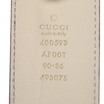 Gucci Calfskin Double G 40mm Belt 90 36 Mystic White 4 of 6