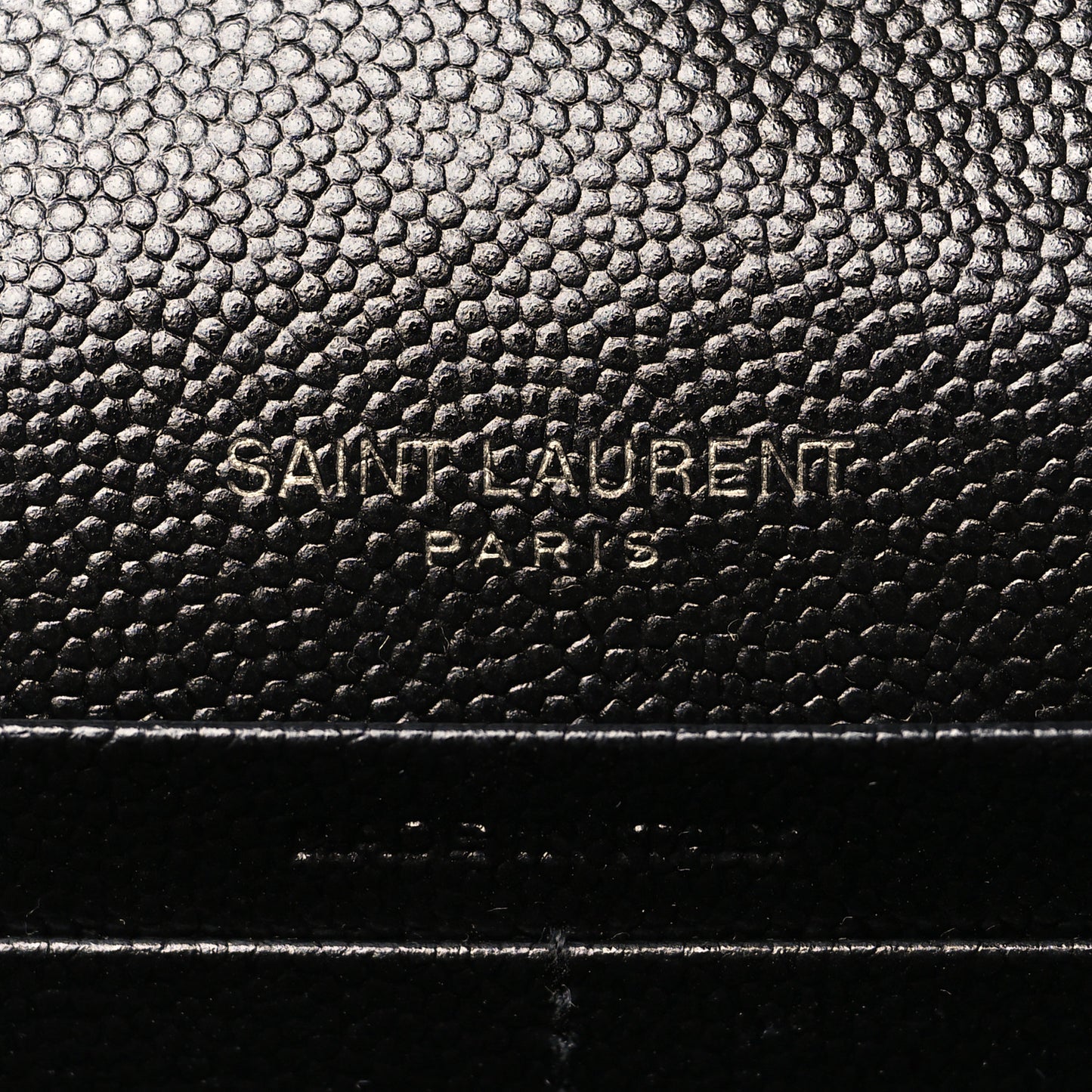 Grain De Poudre Matelasse Chevron Monogram Chain Wallet Black