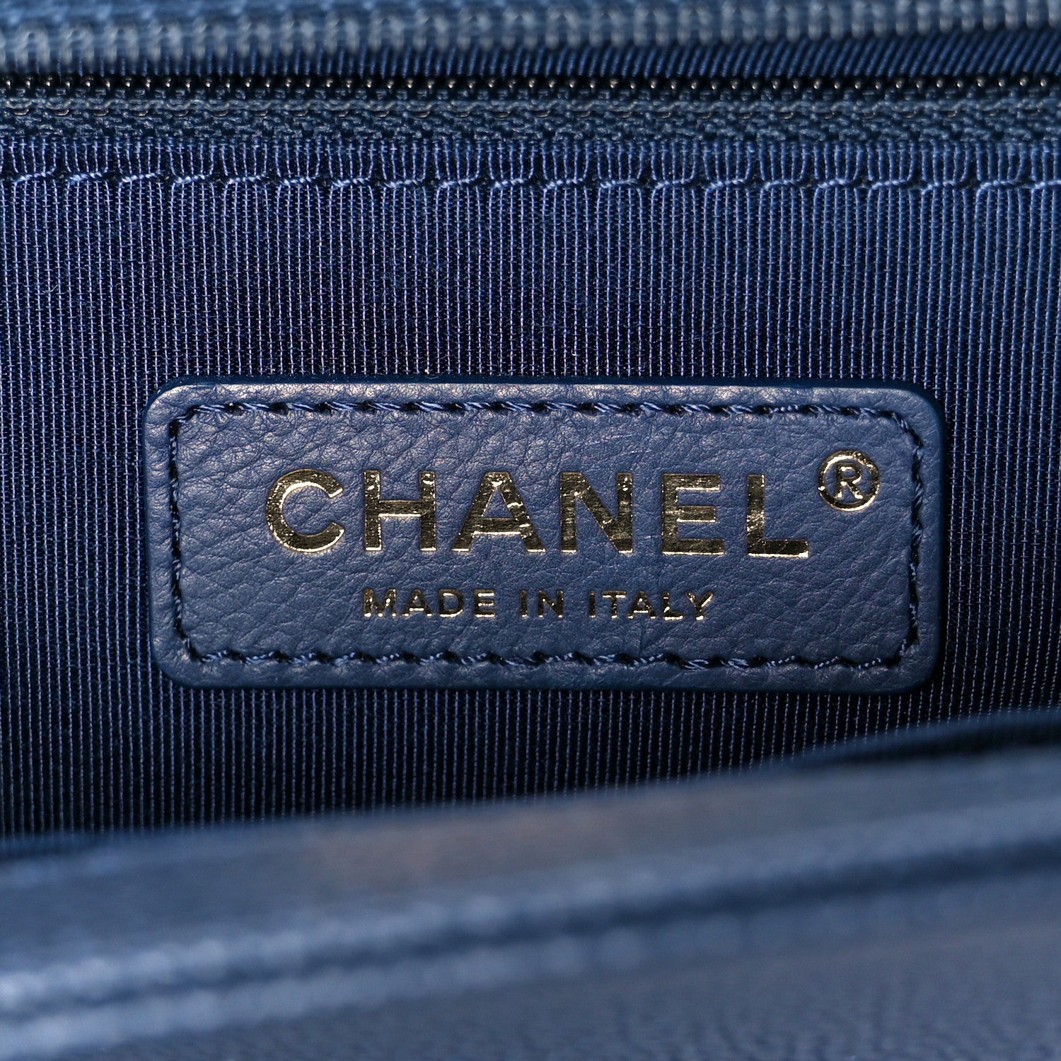 Chanel Caviar Quilted New Medium Boy Flap Blue 6 of 11