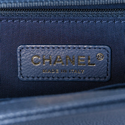 Chanel Caviar Quilted New Medium Boy Flap Blue 6 of 11