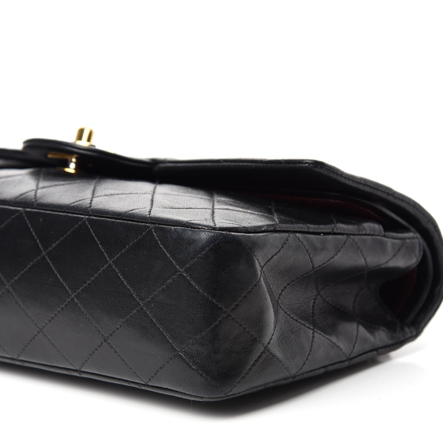 Chanel Lambskin Quilted Medium Double Flap Black 7 of 14