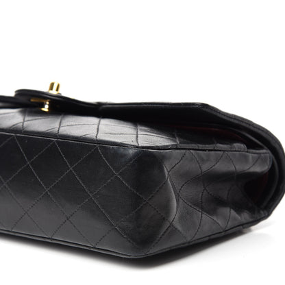 Chanel Lambskin Quilted Medium Double Flap Black 7 of 14