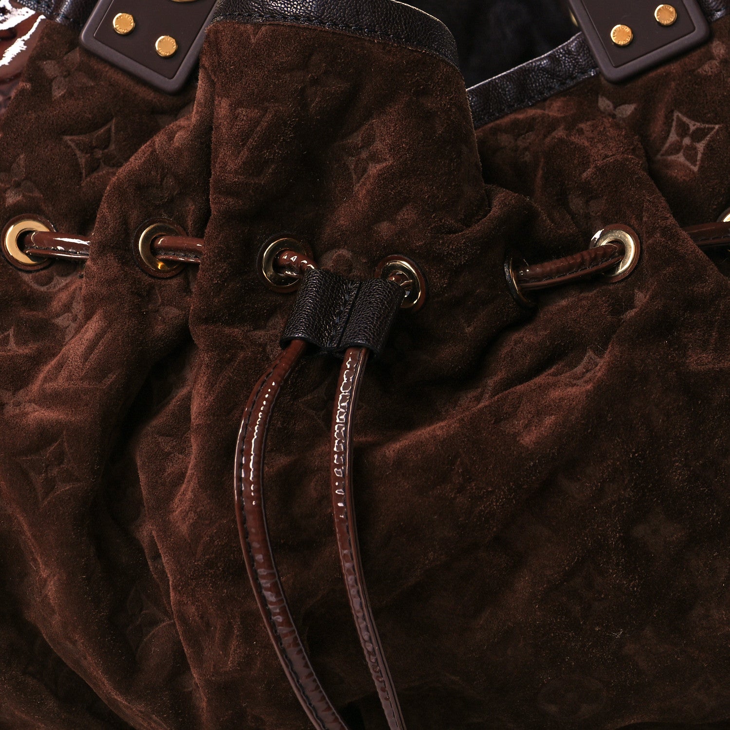 Louis Vuitton Suede Patent Monogram Irene Espresso 8 of 10