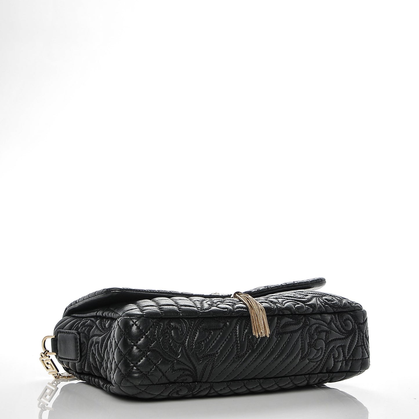 Nappa Barocco Quilted Vanitas Medea Shoulder Bag Black