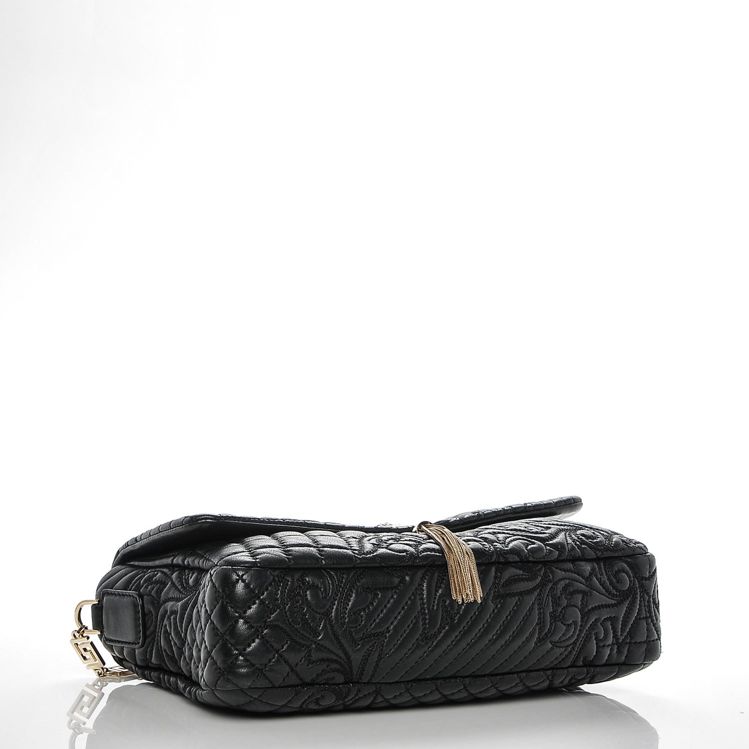 Versace Nappa Barocco Quilted Vanitas Medea Shoulder Bag Black 4 of 7