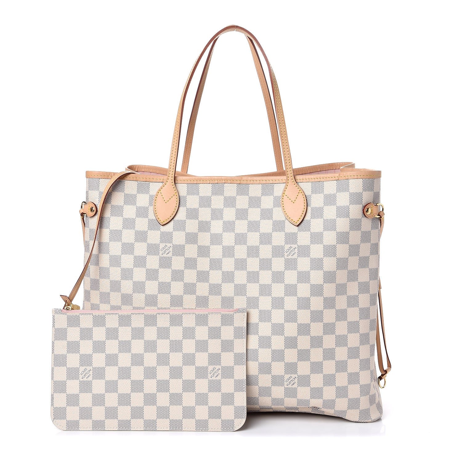 Louis Vuitton Damier Azur Neo Neverfull GM Rose Ballerine 1 of 7