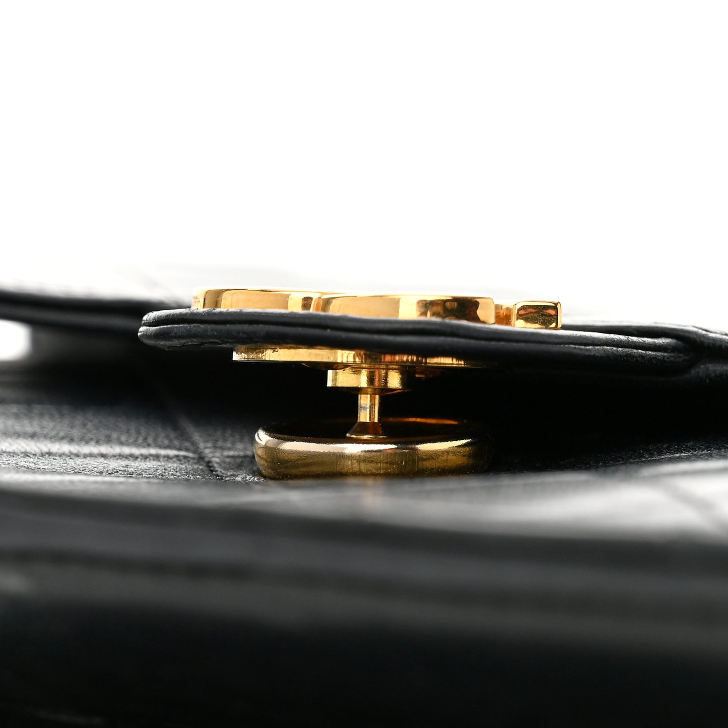 Lambskin Quilted Medium Single Flap Black
